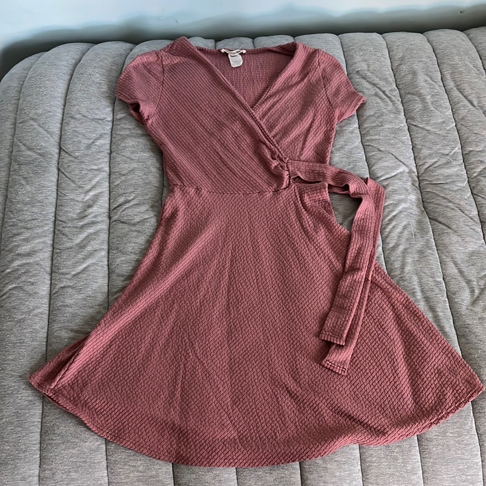 pink dress with tie size small